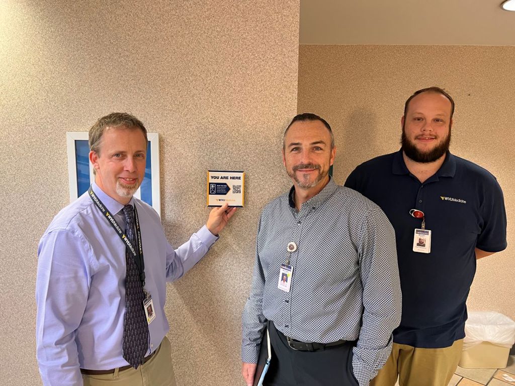 Demonstrating the indoor navigation signs