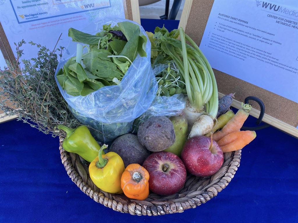A basket of fresh produce from the Farm to You Program