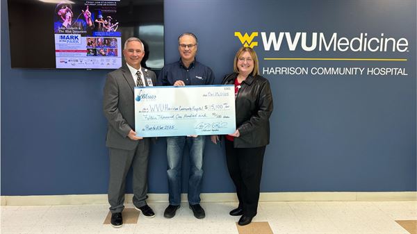 WVU Medicine Harrison Community Hospital receives proceeds from Blues for a Cure