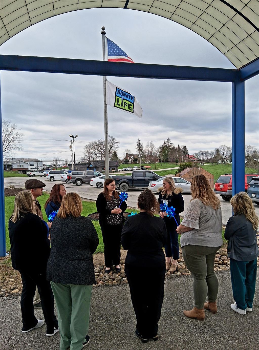 Harrison-Community-Hospital-flag-raising-ceremony