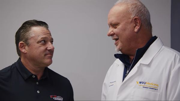Racing legend Tony Stewart trusts Dr. Phillip Surface at WVU Medicine Thomas Orthopedic Hospital
