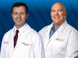Photo caption: Cardiothoracic surgeons, Dr. Nathaniel Kister (left) and Dr. Nestor Dans (right) are members of the WVU Department of Cardiovascular and Thoracic Surgery and the WVU Heart and Vascular Institute, practicing at Thomas Hospitals.