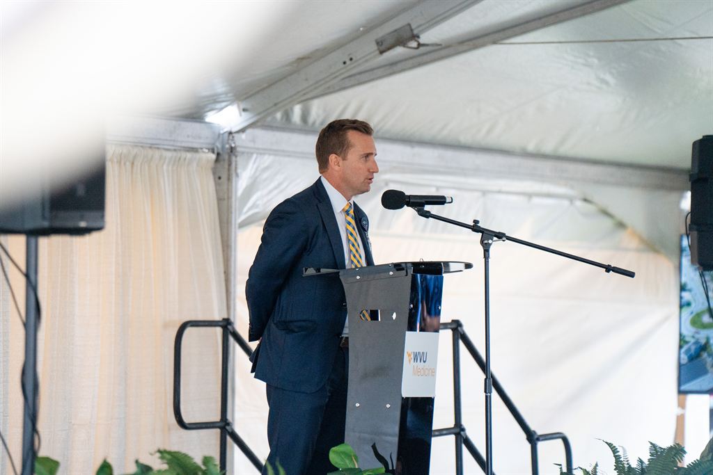 Mark O'Hern speaks at the WVU Medicine Jefferson Medical Center Groundbreaking