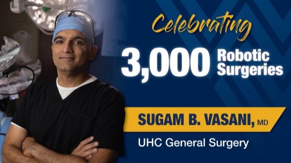 UHC surgeon celebrates 3,000 robotic surgeries 