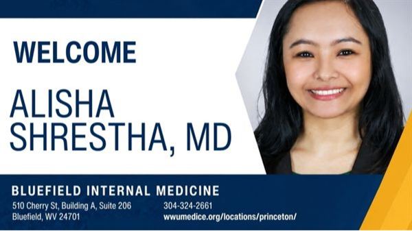 PCH welcomes Dr. Alisha Shrestha to Bluefield Internal Medicine