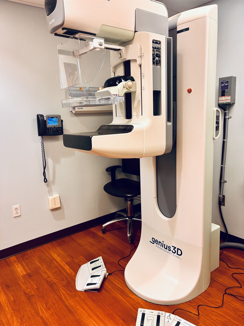 A mammography machine at WVU Medicine Women's Imaging Center in Martinsburg, West Virginia