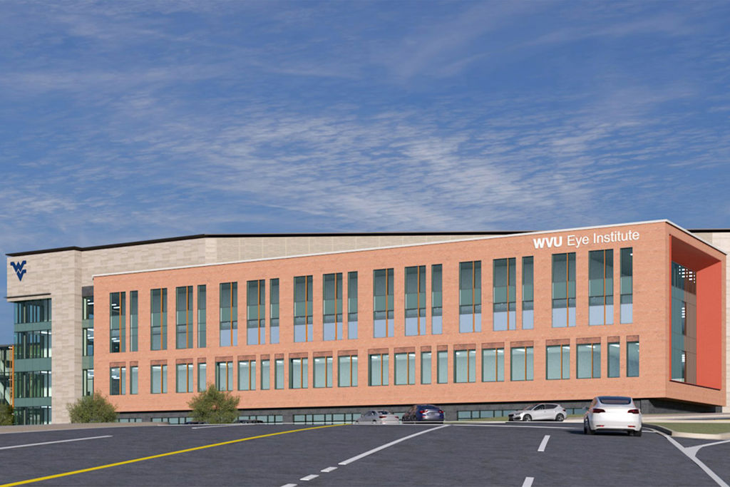 An artist's rendering of the new WVU Eye Institute